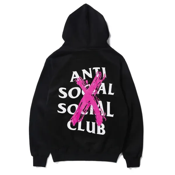Design Butterfly Print Black Hoodie - 3