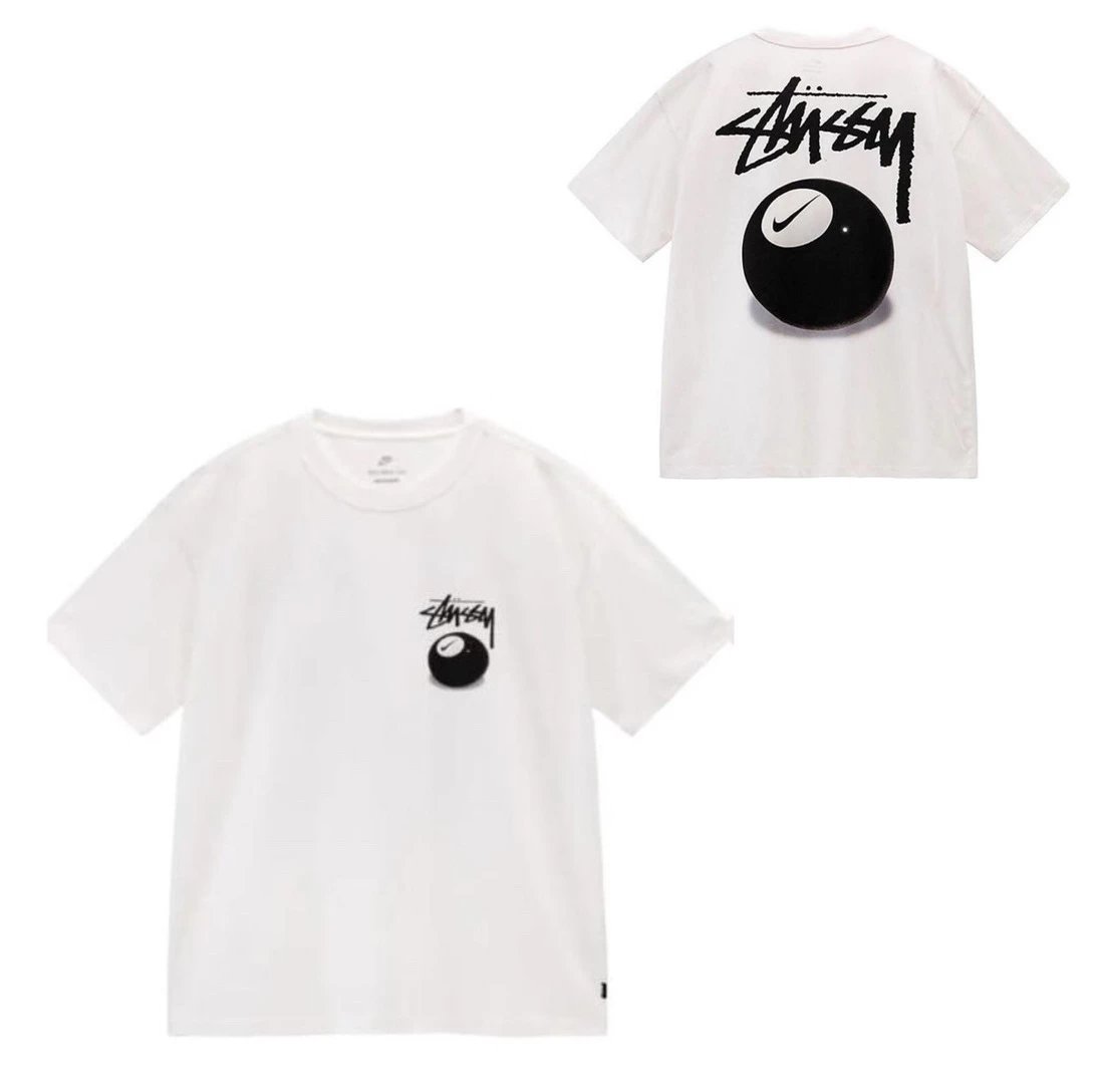 White Stussy Painter Graphic T-Shirt