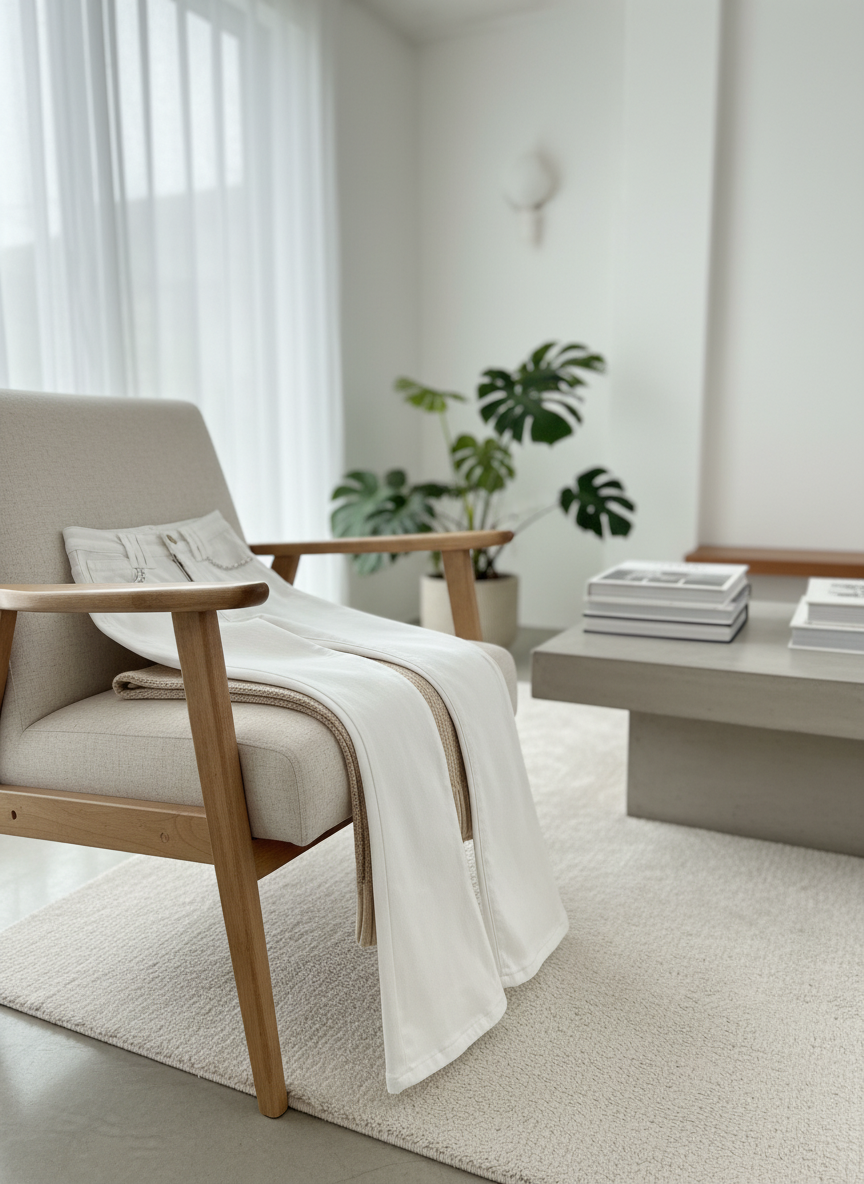 CHANEL Women White Flared High Waist Denim Pants