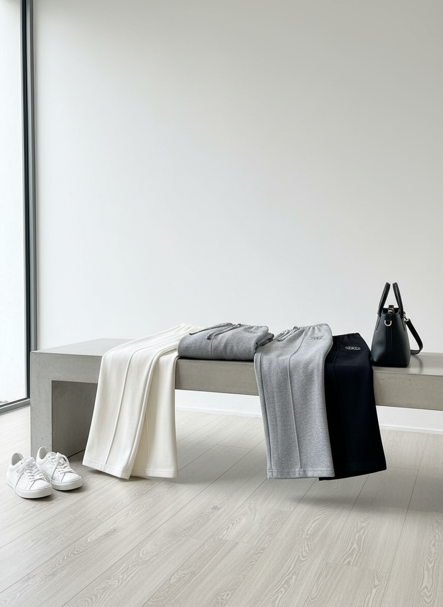 CHANEL Wide Leg Cotton Sweatpants for Women