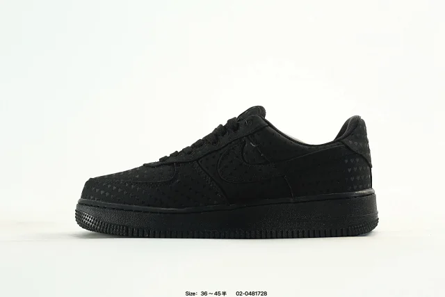 Nike Air Force 1 Black Heart Lock Sneakers