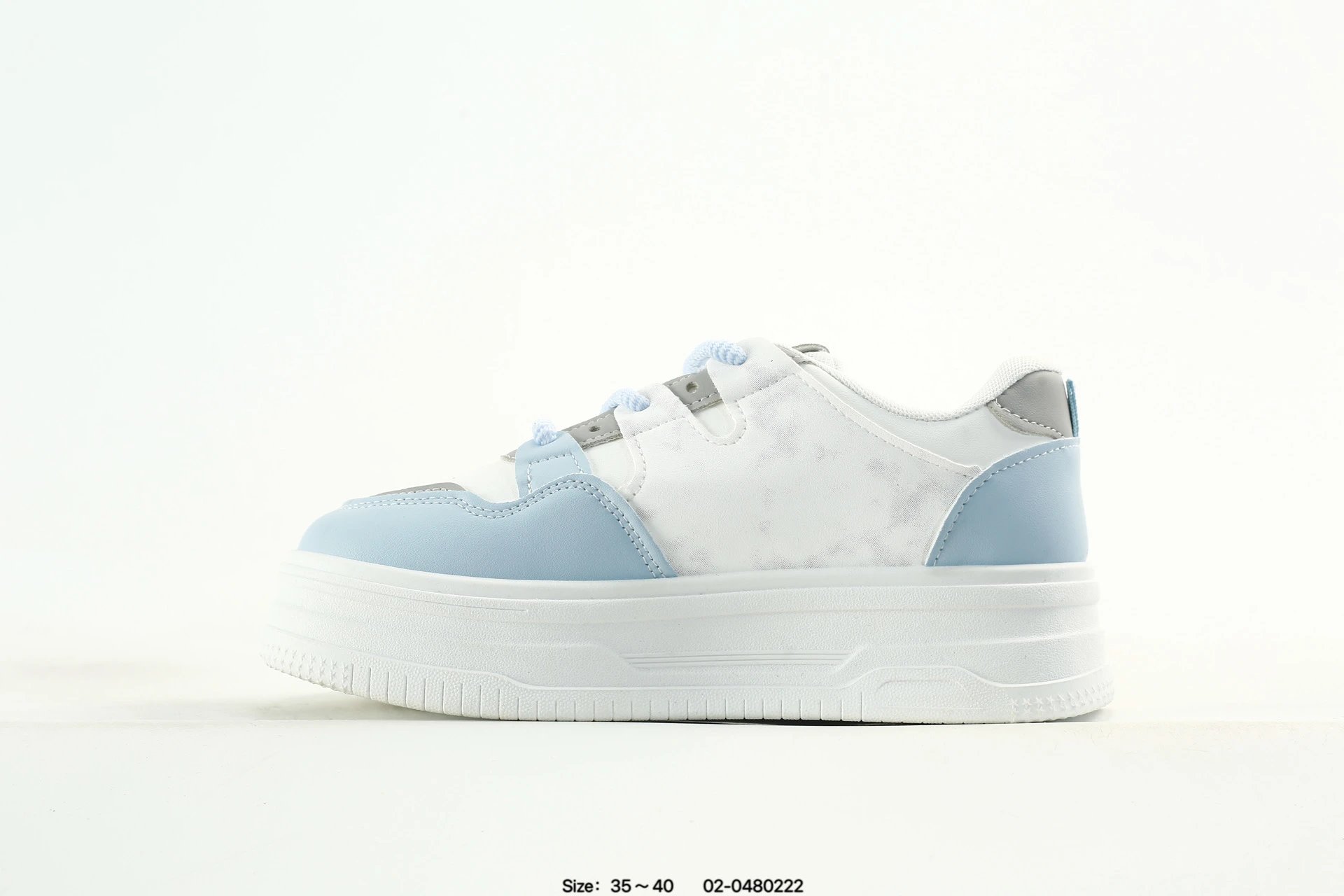 Chanel Women White Blue Bear Platform Casual Sneakers