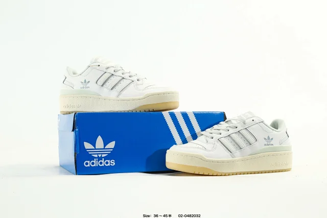 Adidas Women’s White Platform Sneakers Classic Leather Shoes