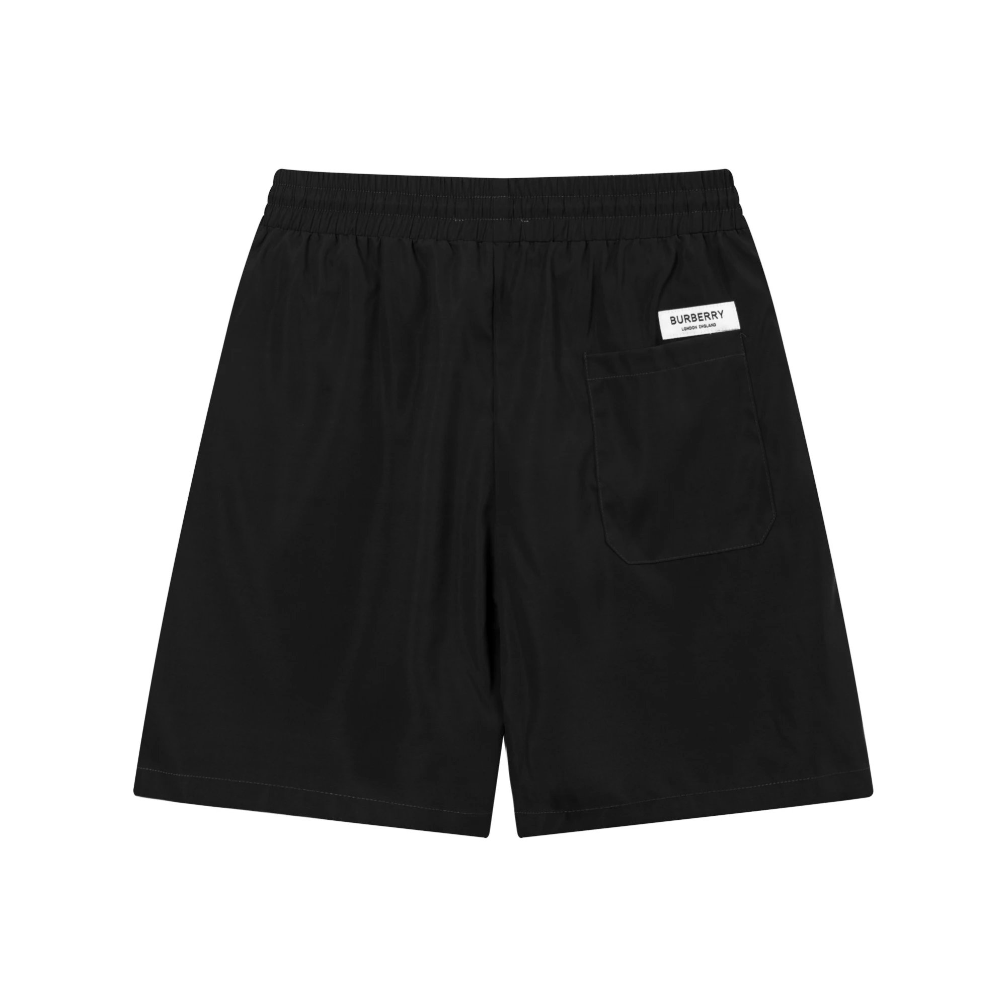 Burberry Men Black Logo Drawstring Shorts