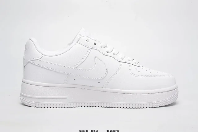 Nike Air Force 1 Low White Leather Sneakers