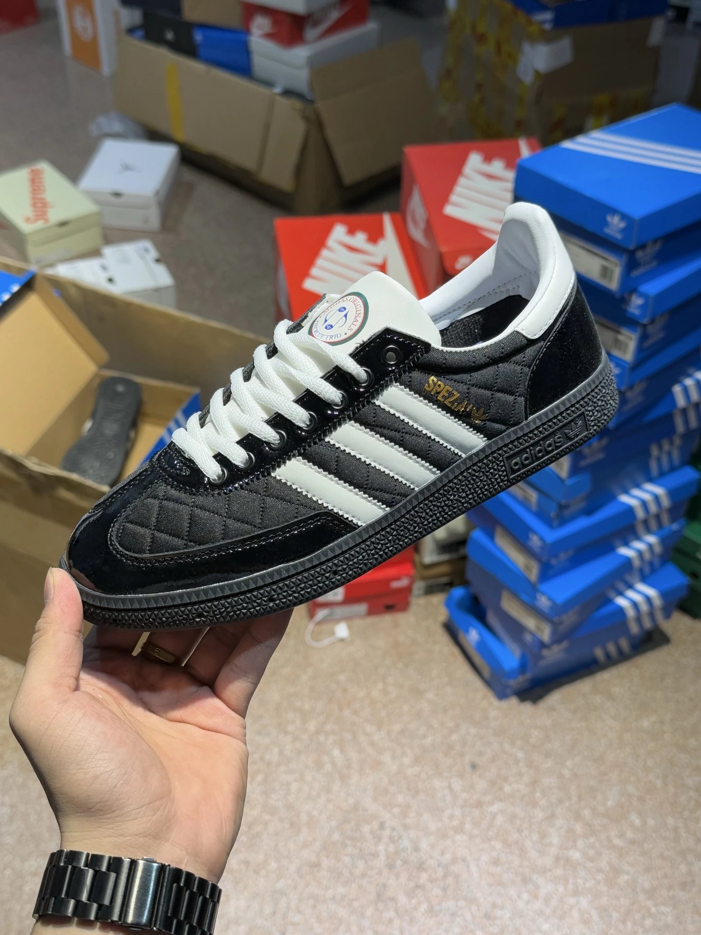 Adidas Maharishi Black Suede Gum Sole Sneakers