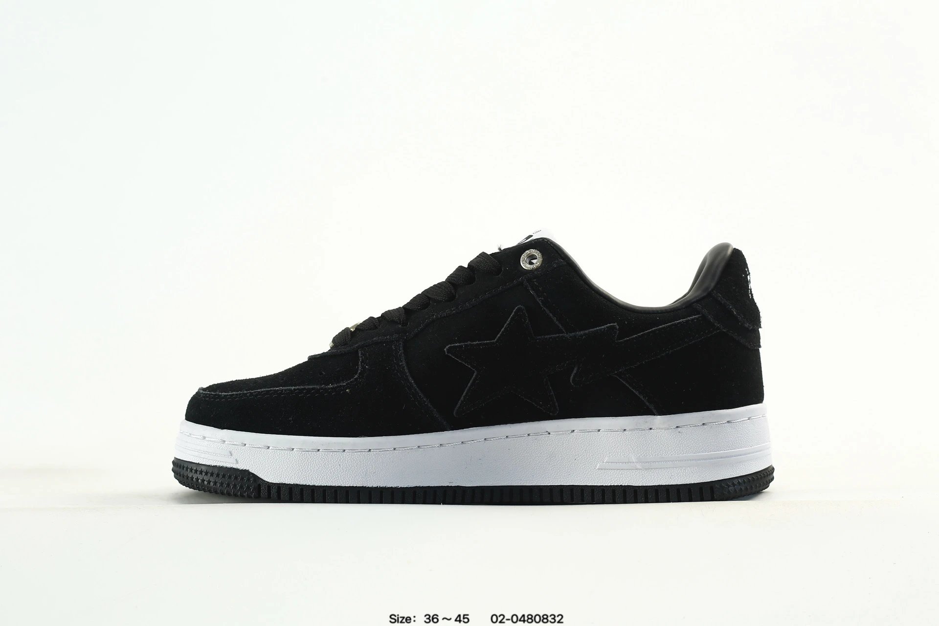 BAPE Black Suede Star Sneakers Men Women 36-45