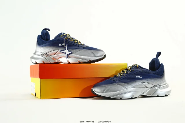 Dior Blue Silver Chunky Mesh Sneakers 40‑45