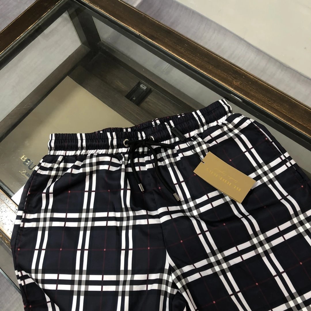 Balenciaga Men Plaid Shorts Summer Casual Wear