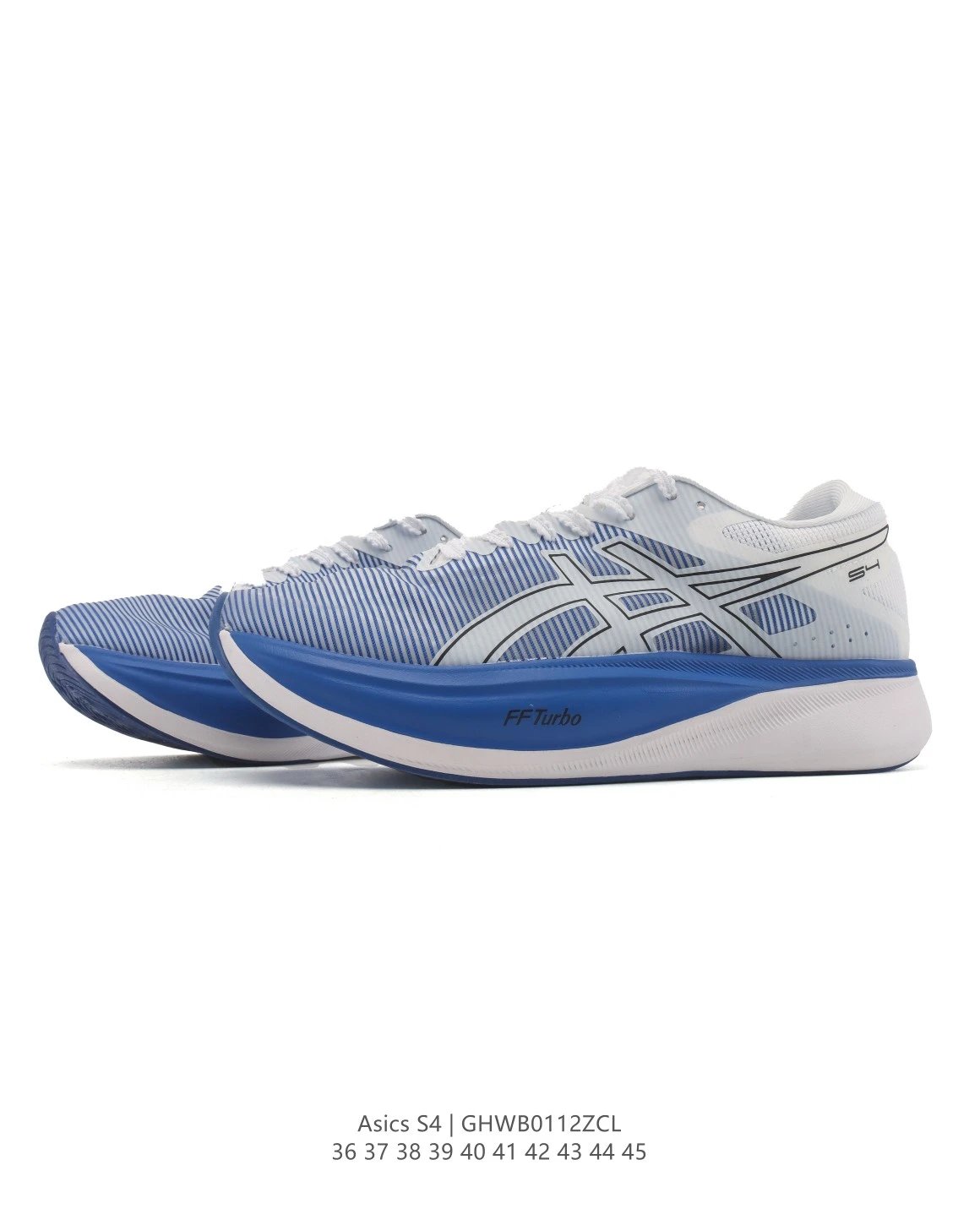 Asics S4 Blue White Marathon Running Shoes