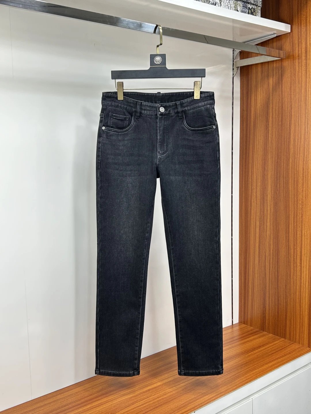 Balenciaga Black Slim Fit Stretch Denim Pants