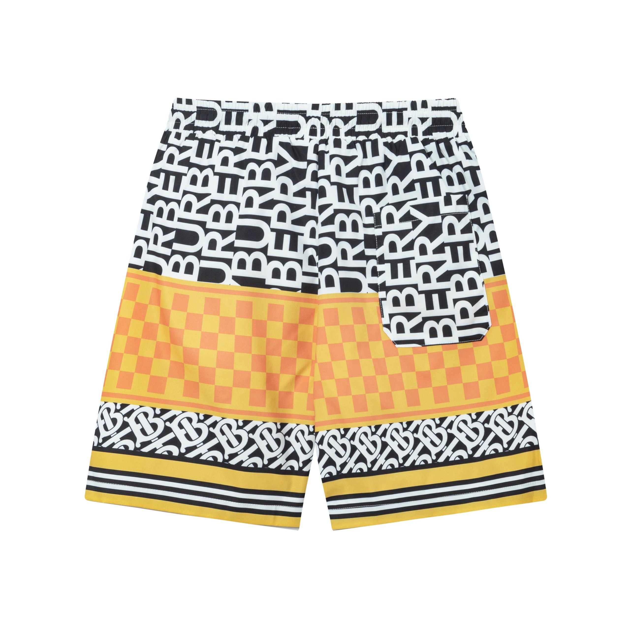 Burberry Checkerboard Logo Print Men’s Drawstring Shorts