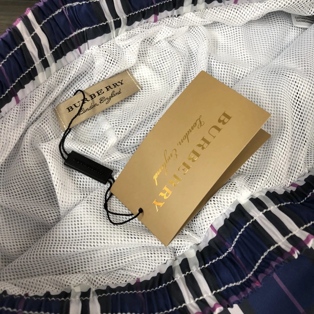 Balenciaga Blue Plaid Men’s Drawstring Shorts