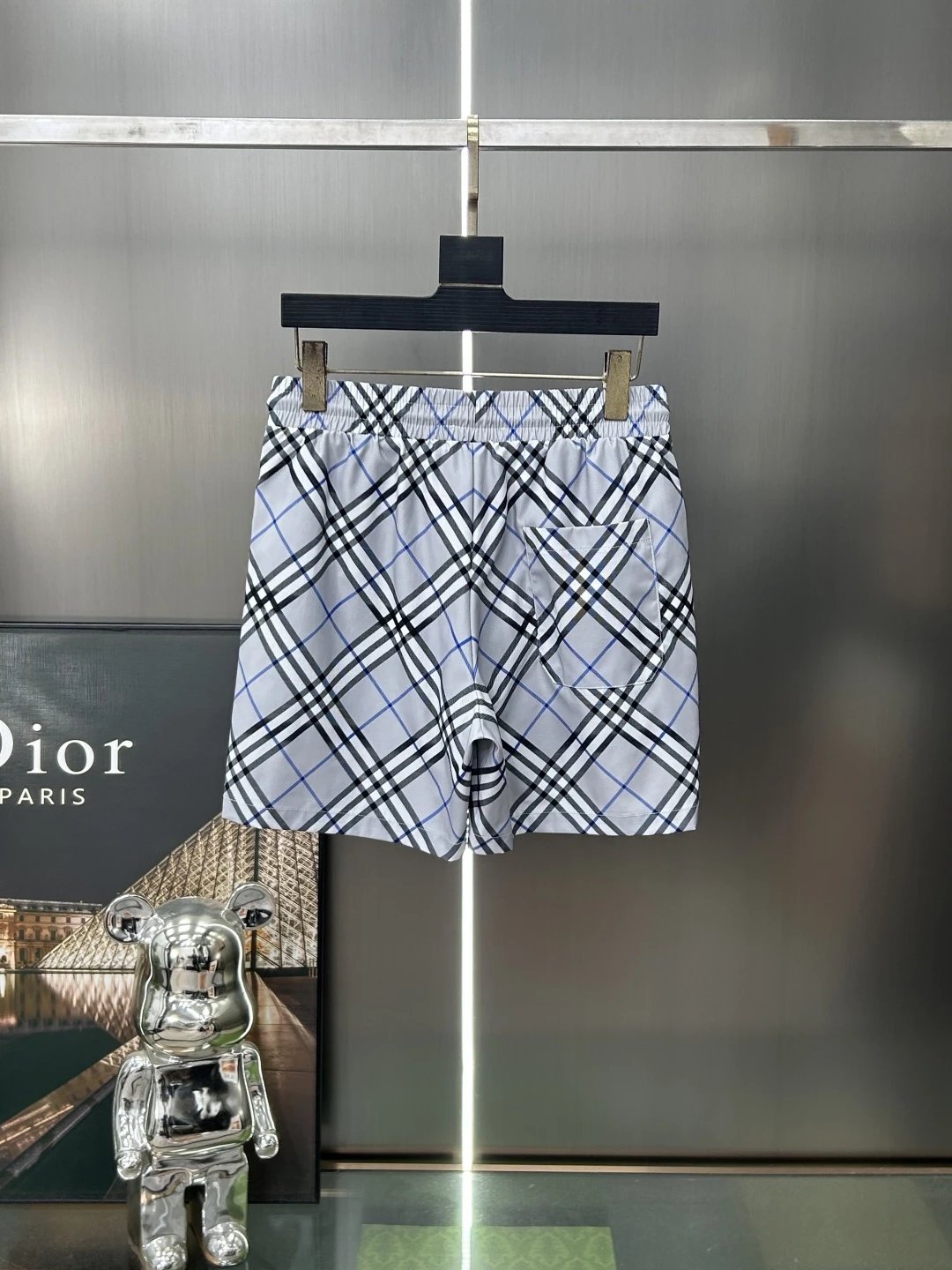 Burberry Check Cotton Shorts Men Luxury Casual