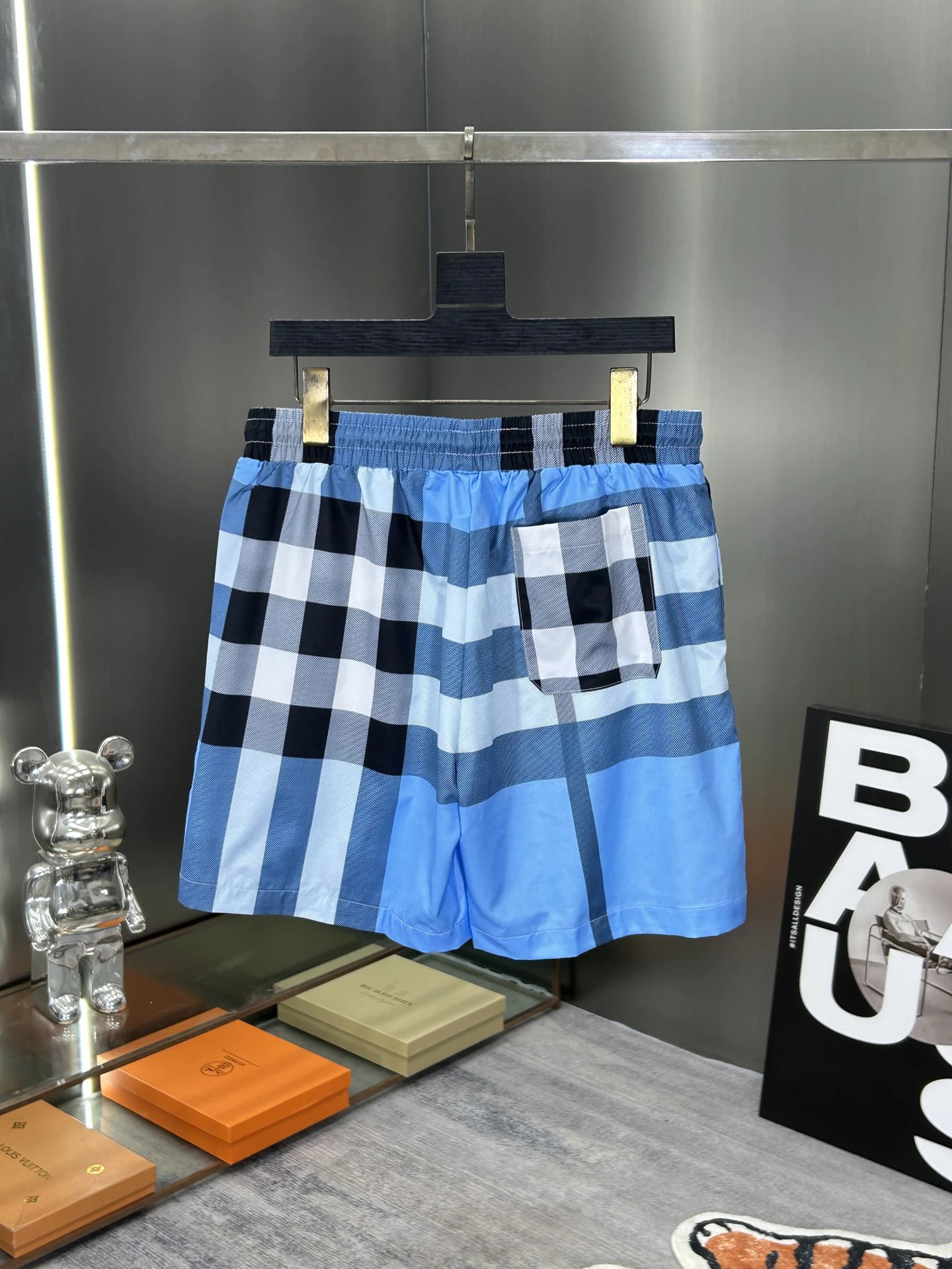 Burberry Blue Check Men’s Summer Shorts