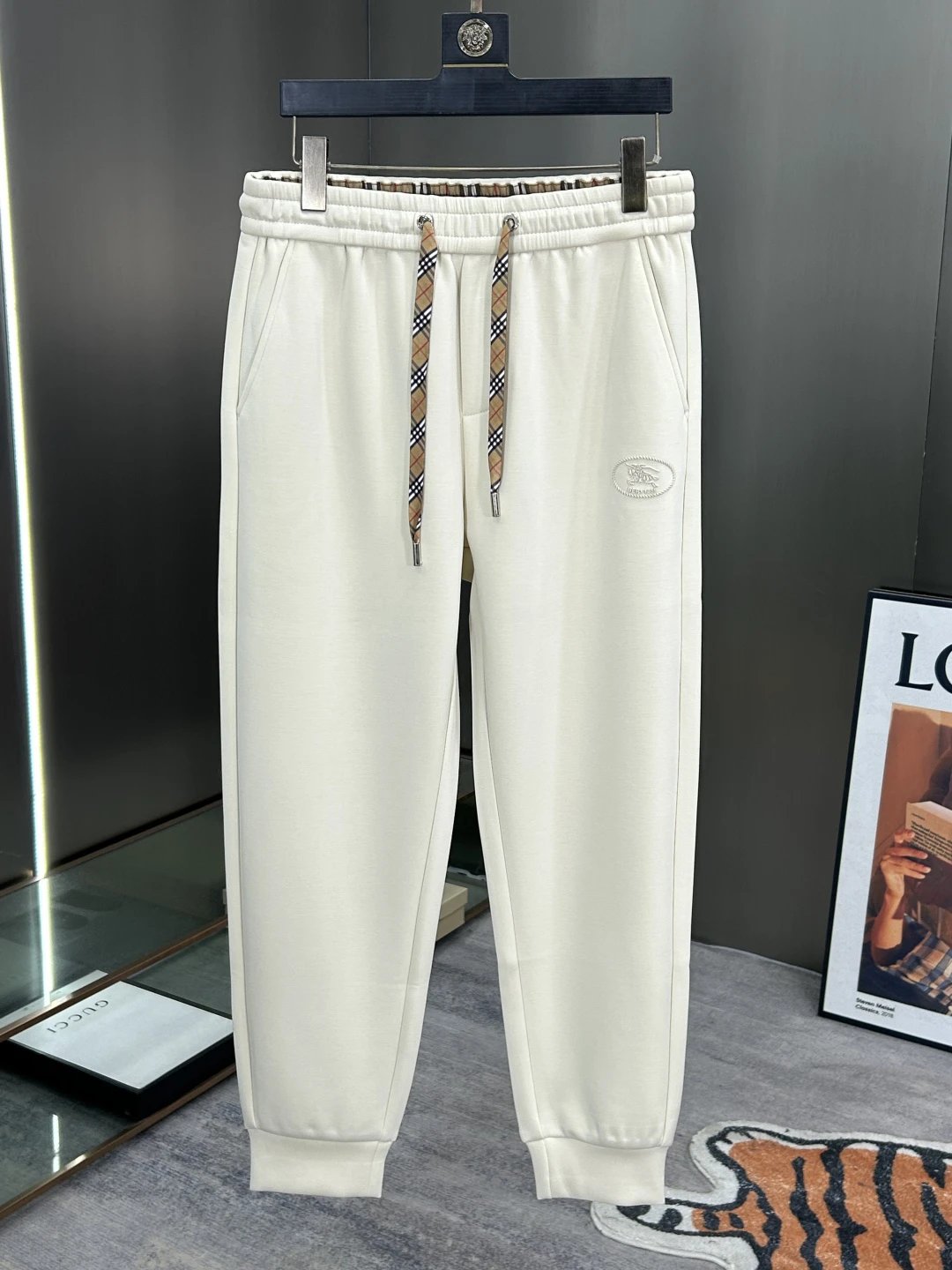 Balenciaga Off White Luxury Embroidered Sweatpants