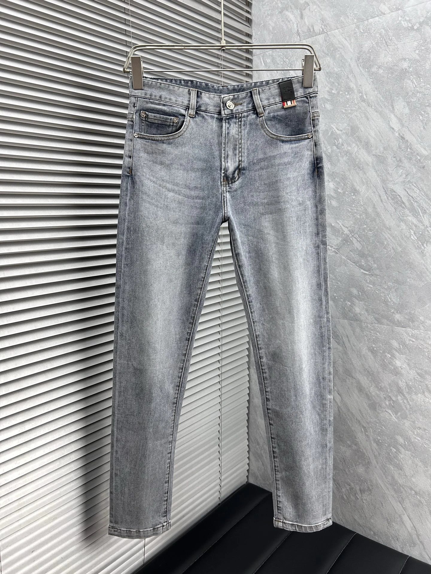 Balenciaga Men Classic Fit Washed Denim Jeans