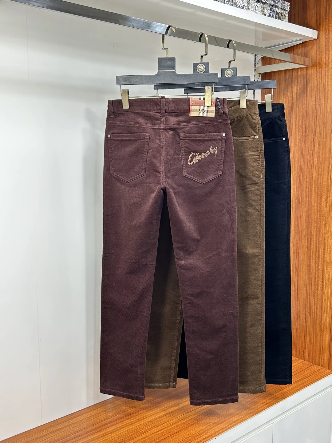 Balenciaga Corduroy Slim Fit Pants Luxury Casual Wear