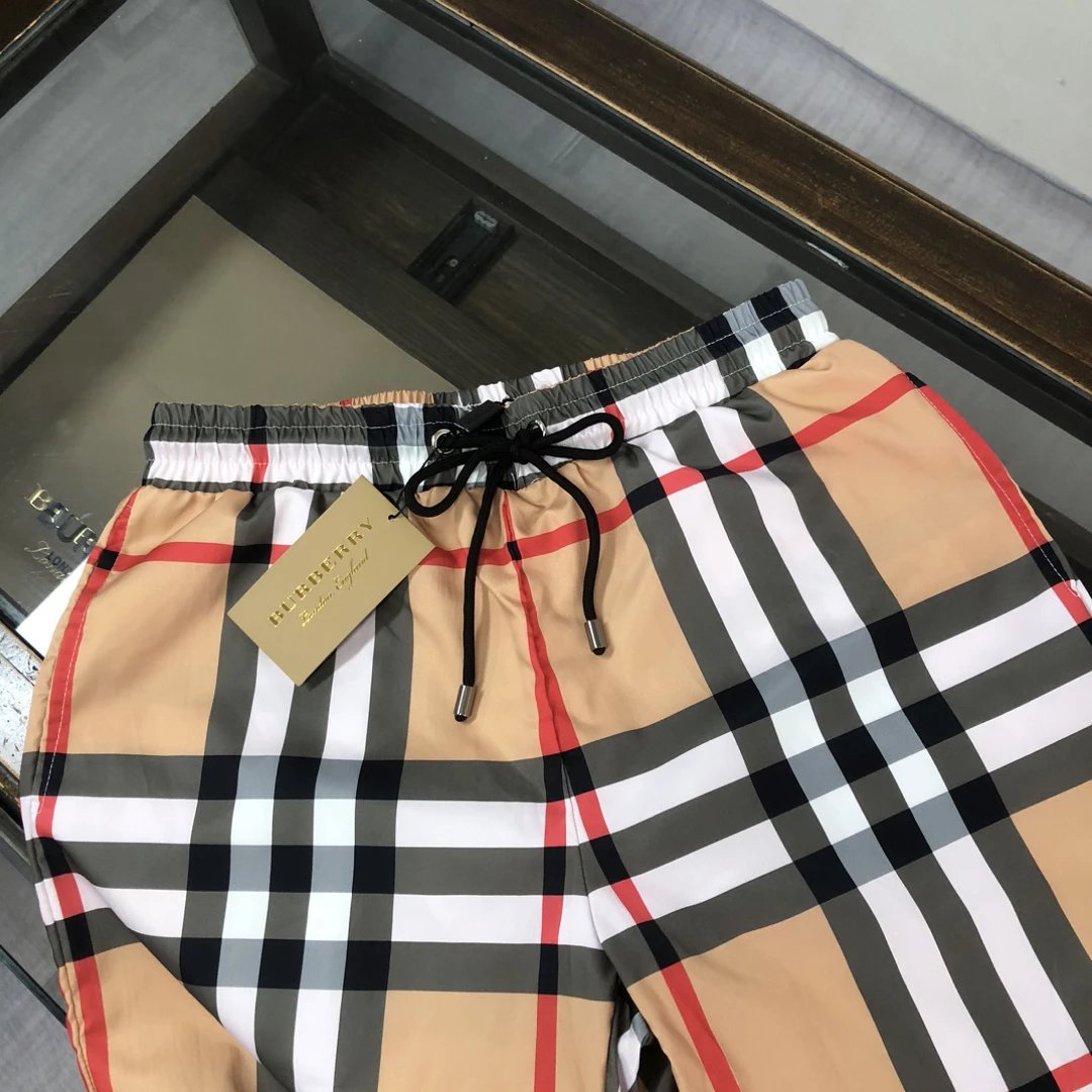 Balenciaga Men Plaid Shorts Casual Summer Beachwear