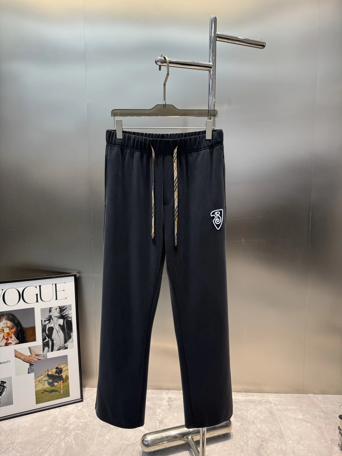 Burberry Logo Embroidered Cotton Casual Sweatpants