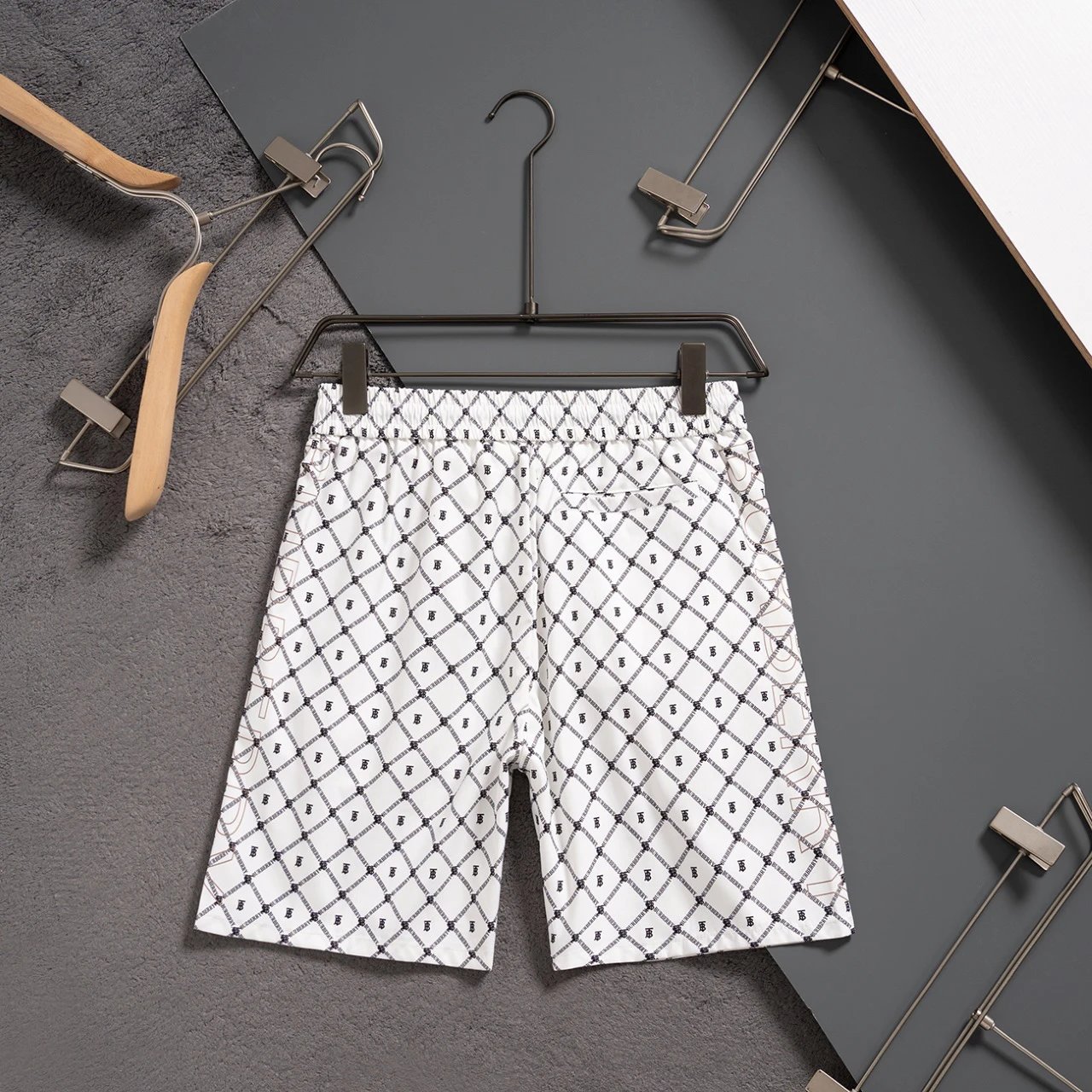 Burberry Men Monogram Drawstring Summer Casual Shorts