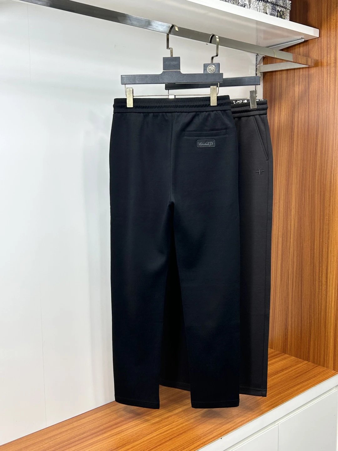 Balenciaga Men Black Drawstring Casual Pants Trousers