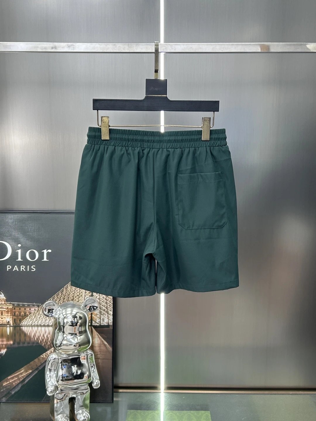 Balenciaga Dark Green Men’s Casual Drawstring Shorts
