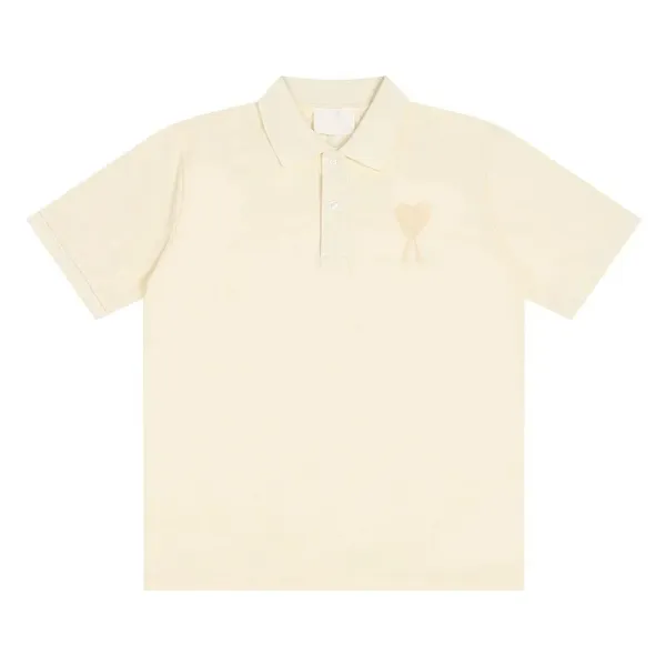Comme des Garçons Play Heart Logo Cream Polo - 1