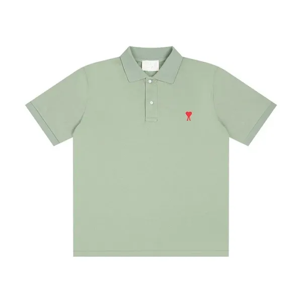 Comme des Garçons Play Heart Logo Polo Green - 1