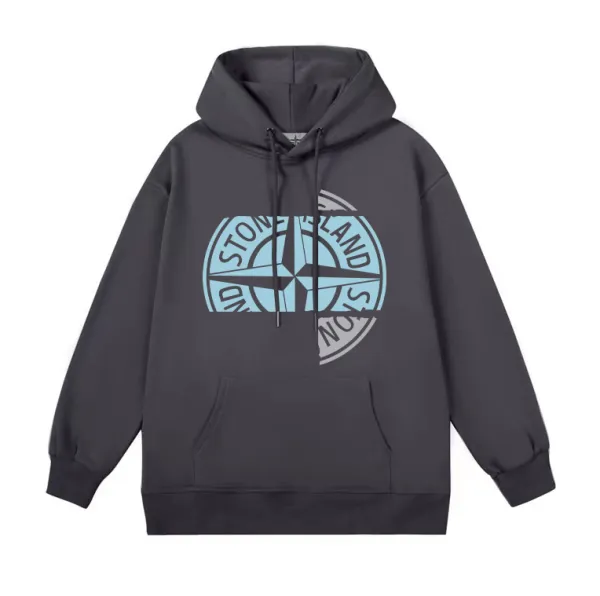 Design Fingerprint Graphic Hoodie Gray - 7