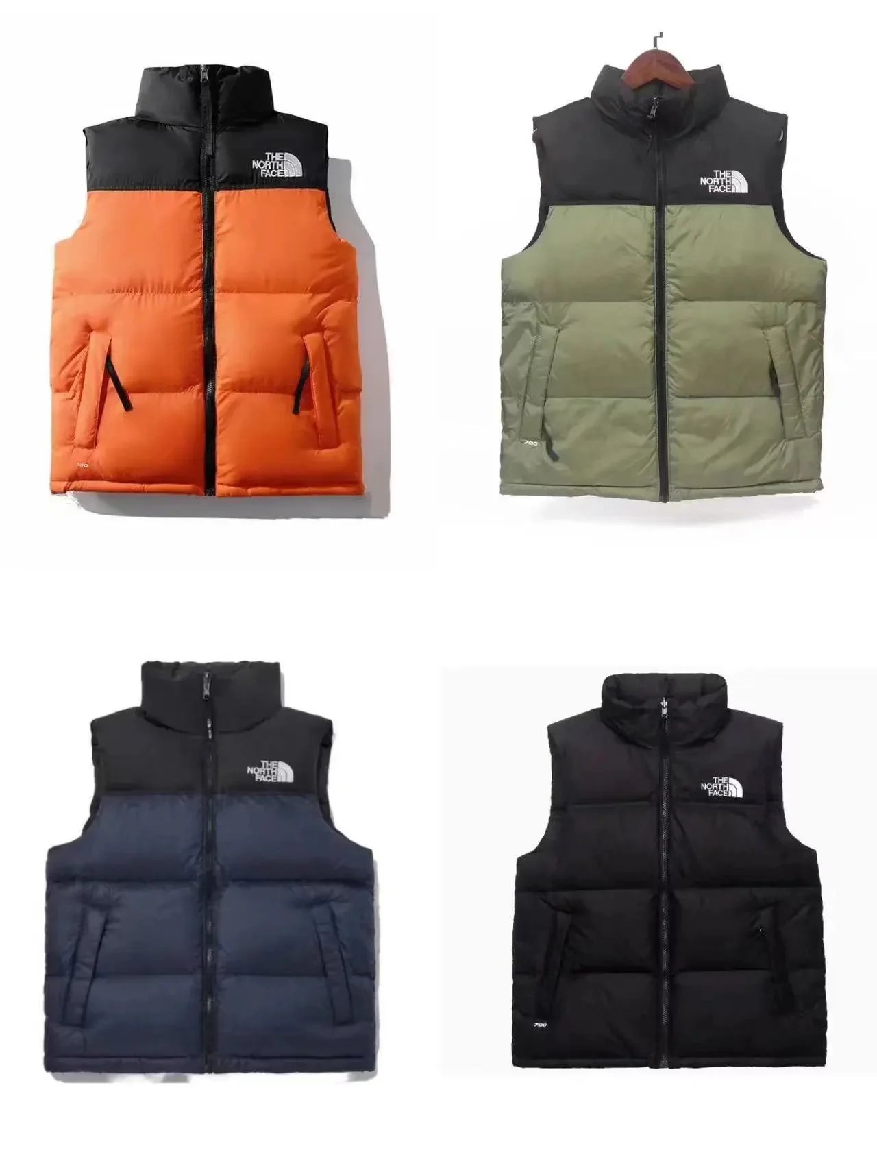 The North Face Nuptse Vest Orange/Black Vest - 4