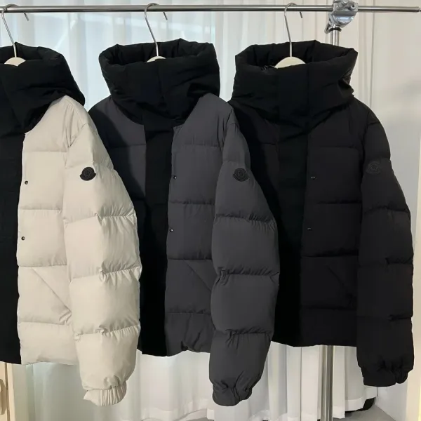 Moncler x Balenciaga Down Jacket Gray with Black Hood and Balenciaga Sweatpants - 5
