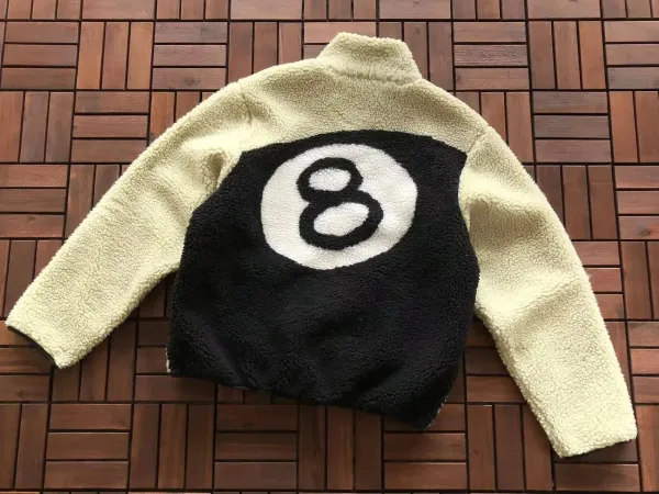 Off-White 8-Ball Sherpa Jacket Beige and Black Outerwear - 1