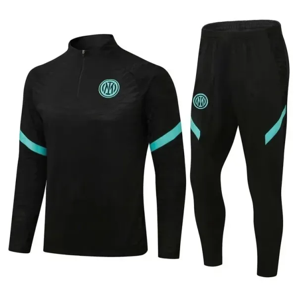 Inter Milan Training Tracksuit Black with Teal Accents Tracksuit - 1