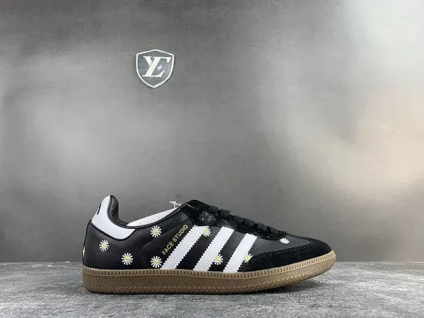 Adidas Originals Samba x Face Studio Black White Daisy Sneakers - 1