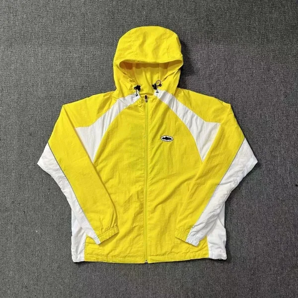 Design Windbreaker Jacket Yellow and White Windbreaker - 1