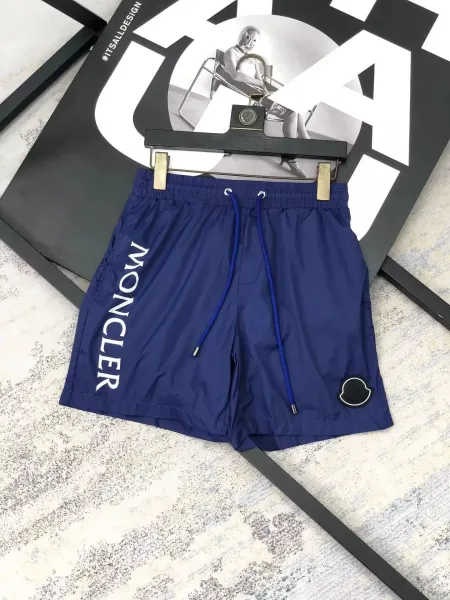 Moncler Logo-Print Nylon Shorts Navy - 1