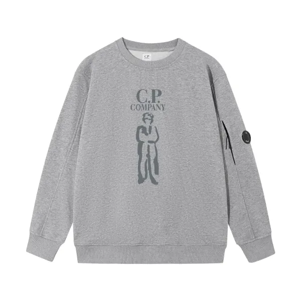 C.P. Company Logo Print Sweatshirt Light Blue - 7