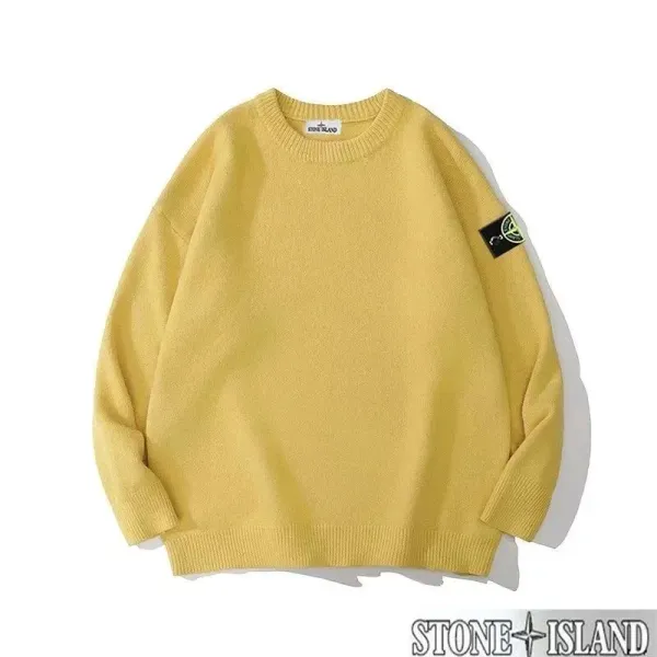 Stone Island Crewneck Knit Sweater Beige - 8