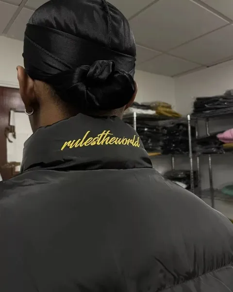 Corteiz × Unknown Down Jacket Black/Yellow Reversible Puffer Jacket - 9