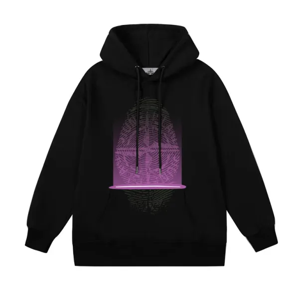 Stone Island Shadow Project Fingerprint Hoodie Black - 1