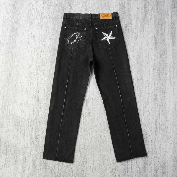 Cav Empt Black Embroidered Star Jeans - 1