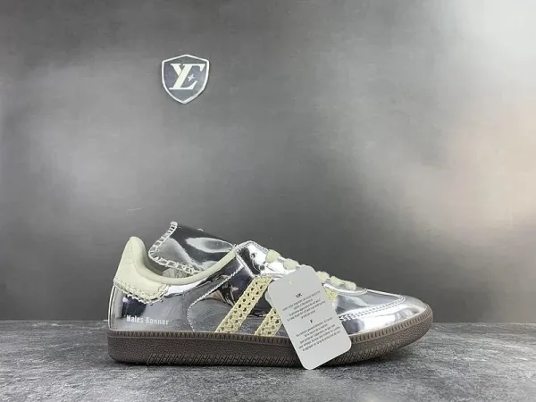Adidas Originals Samba x Wales Bonner Silver Metallic Sneakers - 1