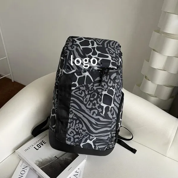 Custom Red and Black Panelled Casual Backpack - 10