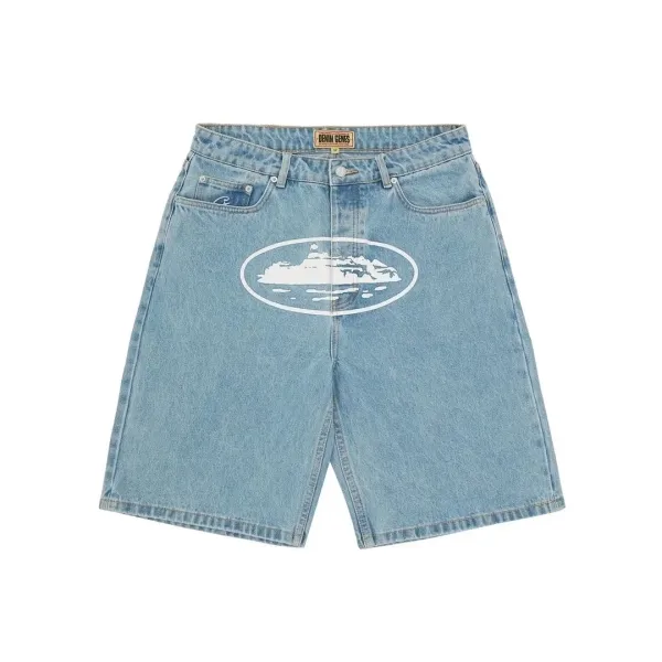 Denim Genes Iceberg Print Denim Shorts - 1
