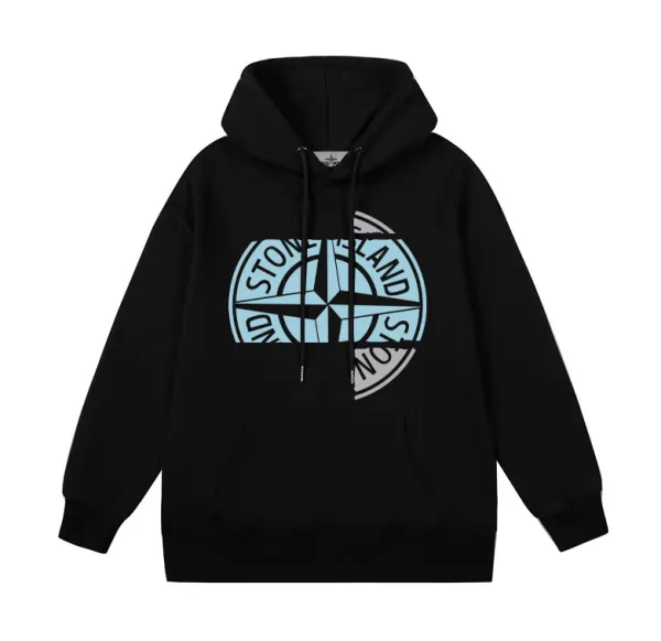 Design Fingerprint Graphic Hoodie Gray - 4