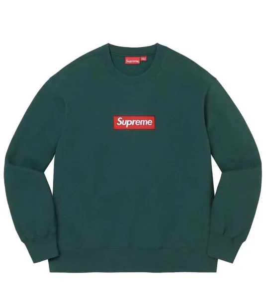Supreme Box Logo Crewneck Sweatshirt Forest Green - 1