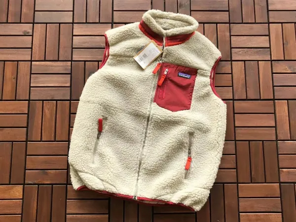 Patagonia Better Sweater Vest Beige with Red Accents Vest - 1