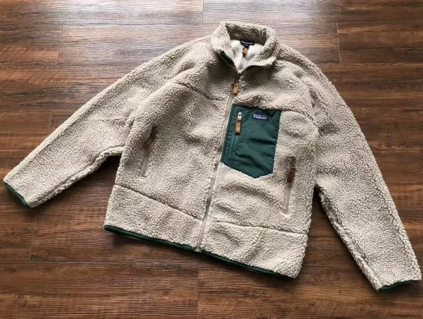 Patagonia Better Sweater Fleece Jacket Beige with Forest Green Accents Outerwear - 1