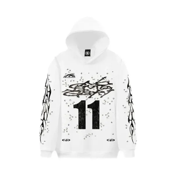 Hellstar x Unknown Artist 11 Graphic Hoodie White - 1